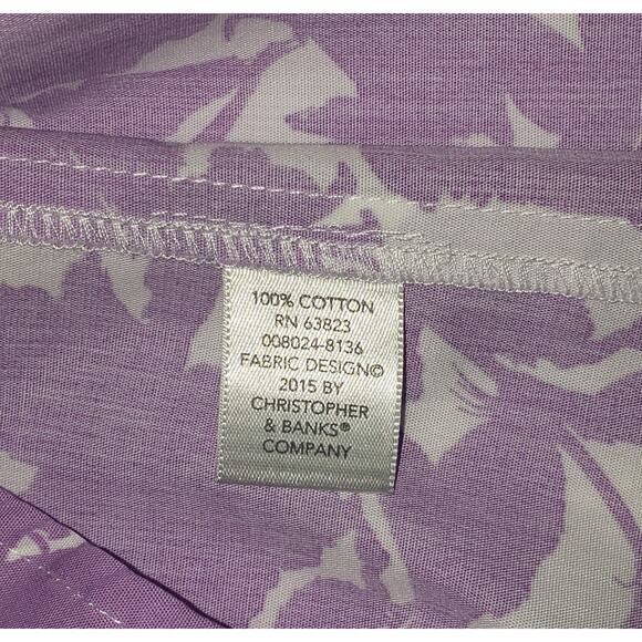 C.J. Banks Floral Button-Up Blouse M – Sleeveless Y2K Cottagecore Vibes - Picture 8 of 9